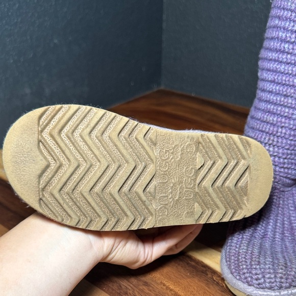 Ugg Cozy Purple Knit Kids Boots 11 - Picture 6 of 9